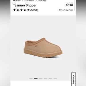 Women’s size 10 UGG plush Tasman slippers. Great condition. Sand color